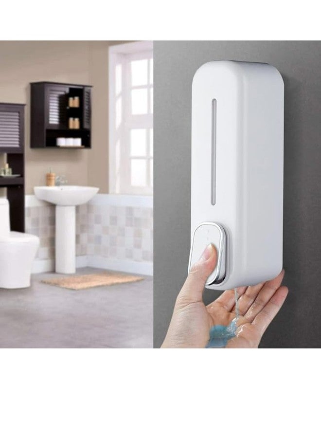 NISHWARE ABS Wall Mounted Hand Soap Dispenser | Multipurpose Liquid Dispenser for Hand Wash, Shampoo, Gel Dispenser for Bathroom (350 ML) White Set of 3 - Image 2